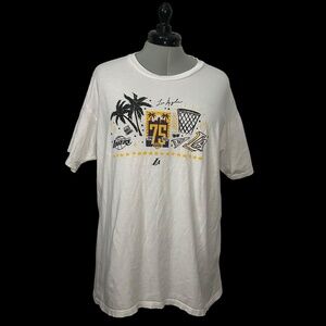 Lakers 75th Anniversary White T-Shirt Size XL